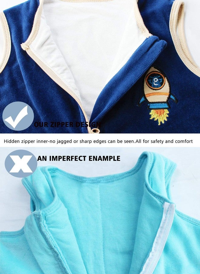 Sincere ililmmoe Baby Sleep Sack Spring Autumn Warm Infant Walk Sleeping Bag with Legs Wearable Blankets Pajamas 6months-4Years Navy/M - Image 5